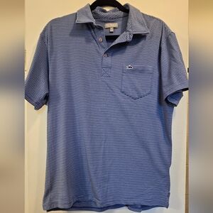 Fish Hippie Men's Navy Striped Polo Shirt